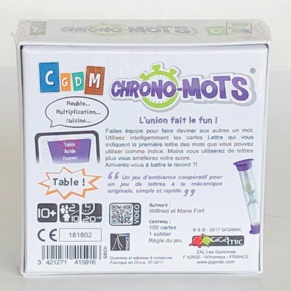 Chrono-Mots French Word Party Game  New Sealed Age 10+ - Picture 9 of 13